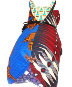 Color-customizable African wax plush hippo AfriBloom