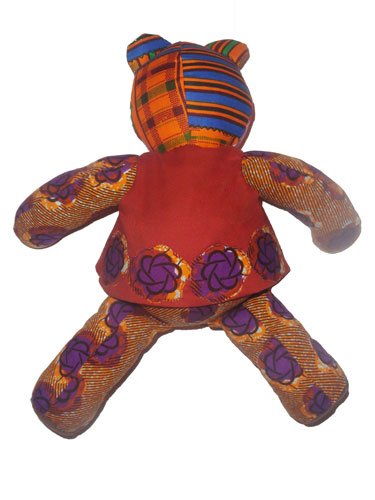 AfriBloom Baby Bear — Handmade Wax Plush Toy - Image 4