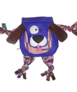 Handmade baby comfort toy – dog plush blanket with African wax print