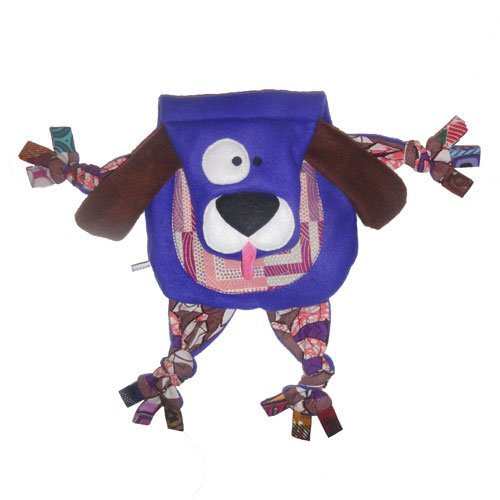 Handmade baby comfort toy – dog plush blanket with African wax print