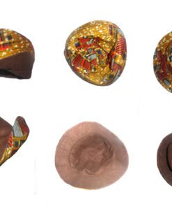 AfriBloom reversible bucket hat displayed from multiple angles.