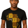 Black unisex T-shirt with Africa appliqué in customizable wax print – AfriBloom handmade