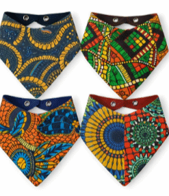 Alternative view of AfriBloom Bandana Bibs – Pack of 4 | Stylish & Absorbent Baby Bibs (Feminine, Neutral or Masculine Tones)