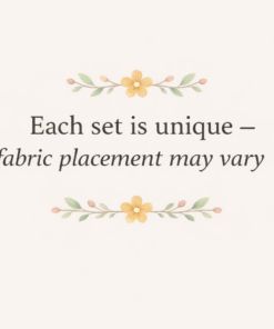 Unique handmade baby nursery set with African wax print, fabric placement may vary, each AfriBloom set is one of a kind