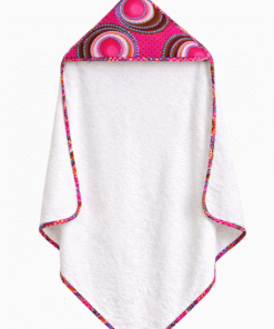 Alternative view of AfriBloom Baby Hood Towel – Soft Hooded Bath Towel with African Print Trim