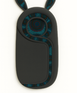 Alternative view of MiniBloom – Baby Bunny Swaddle in Fleece & African Print Wax