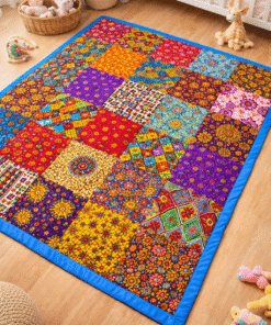 Alternative view of AfriBloom Baby Play Mat & Tummy Pillow Bundle Handmade African Patchwork • Singleton & Twins Options