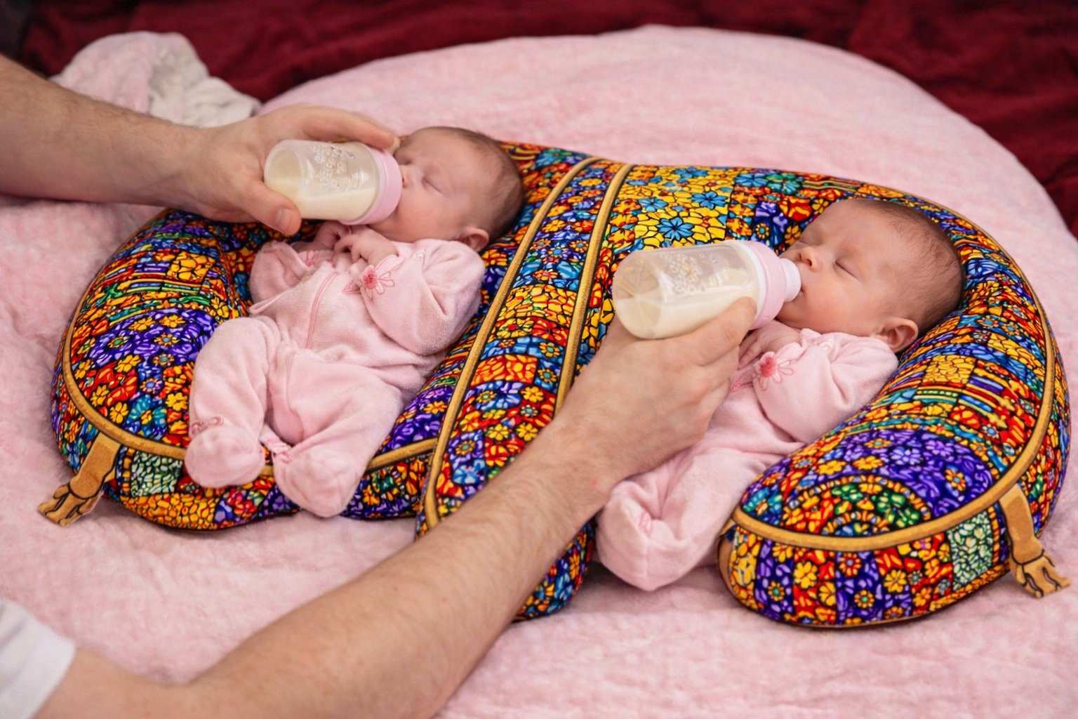 AfriBloom Baby Play Mat & Tummy Pillow Bundle Handmade African Patchwork • Singleton & Twins Options - Image 5