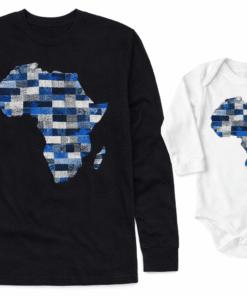 Alternative view of Father & Son Africa Matching Set – African Print T-Shirt & Baby Onesie