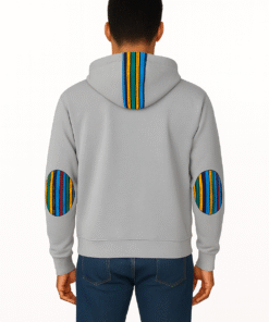 Alternative view of AfriBloom Men’s Hoodie – Urban Stripes Edition