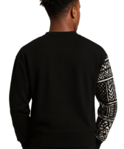 Alternative view of AfriBloom Diagonal Signature Sweatshirts — Couple Set • African Print