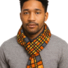 African print handmade scarf for adults, unisex winter accessory with colorful wax fabric
