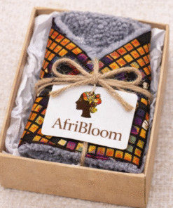 Handmade African print scarf gift box with fleece lining for men and women